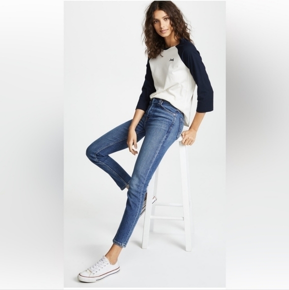 Re/Done High Rise Comfort Stretch Ankle Crop Jeans - Picture 2 of 6